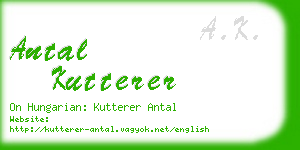 antal kutterer business card